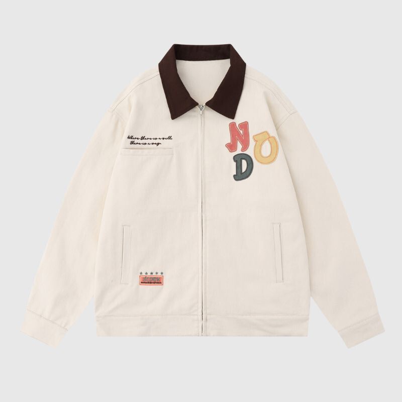Vintage Embroidered Dopamine Design Jacket