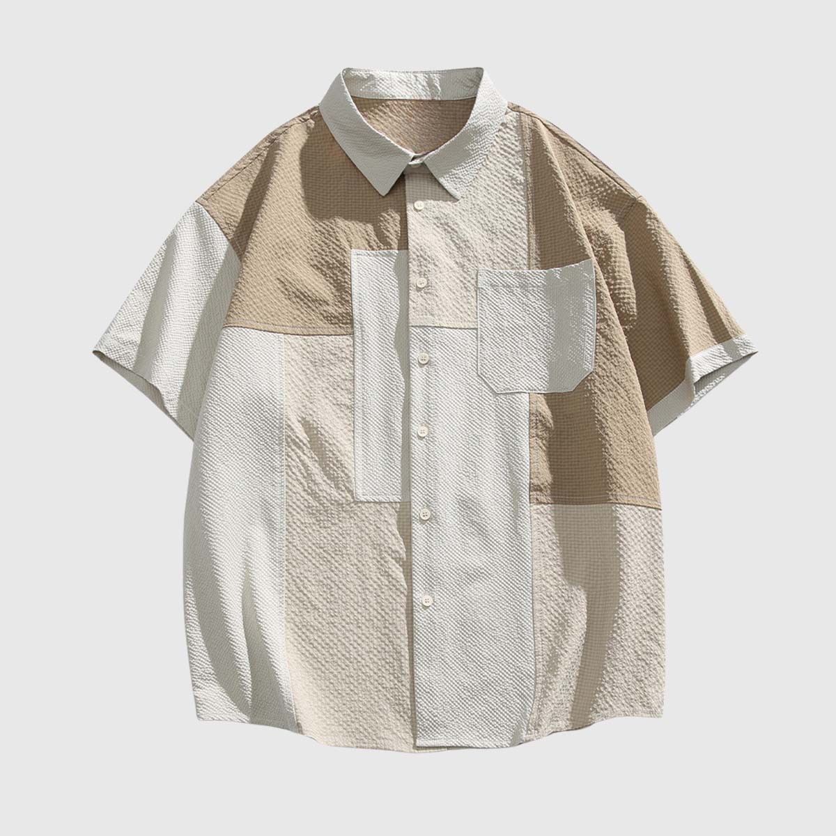 Textured Neutral Tone Shirt