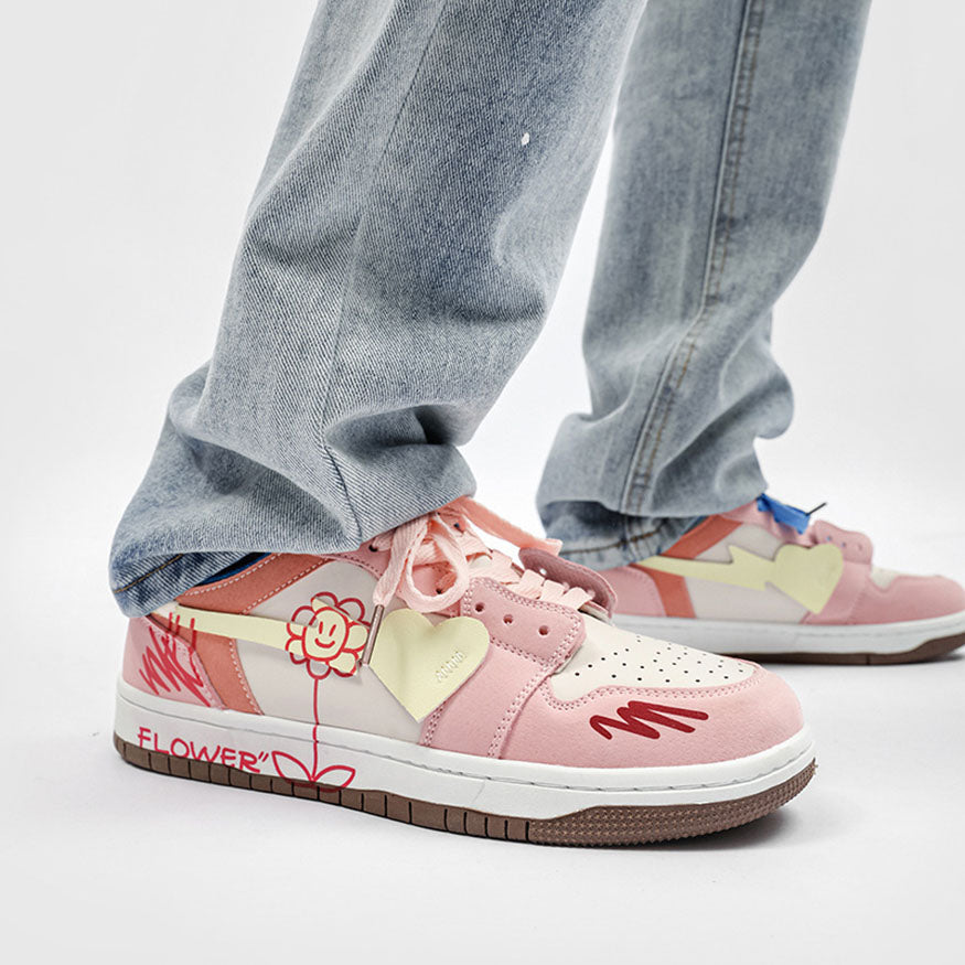 Whimsical Patchwork Sneaker