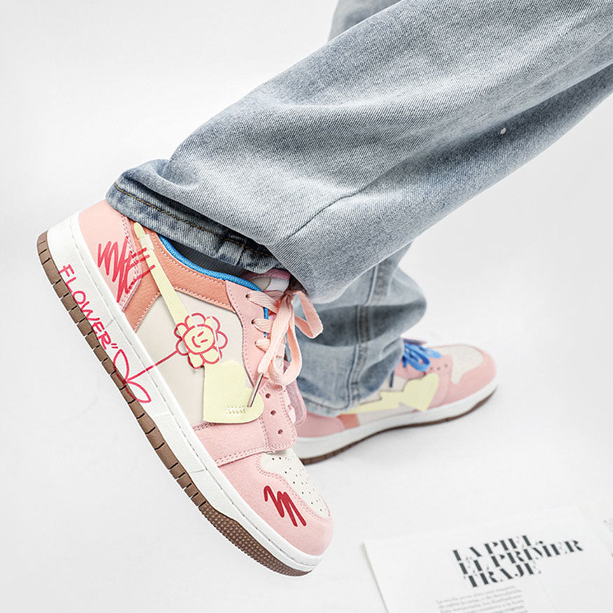 Whimsical Patchwork Sneaker