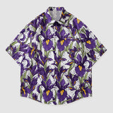 Iris Print Summer Shirt