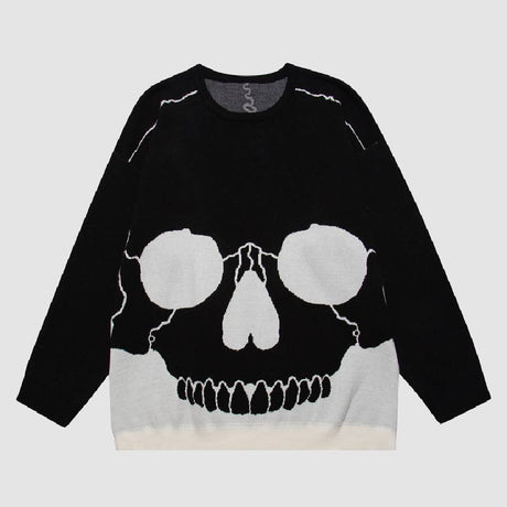 Horrible Skull Print Sweater