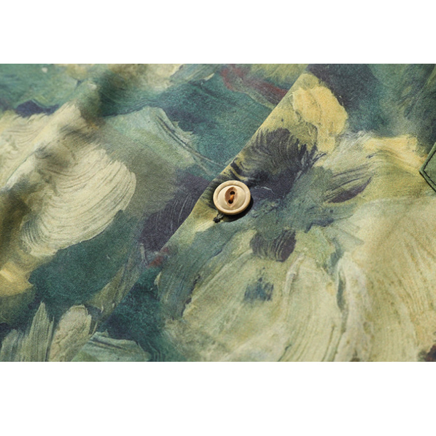 Flower oil painting shirt