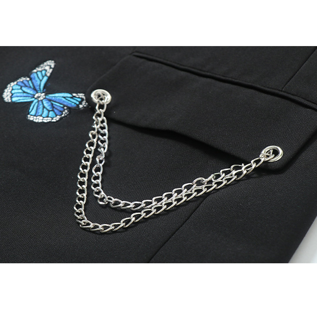Butterfly Embroidery Classic Blazer