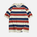 Striped Colorblock Cotton T-Shirt