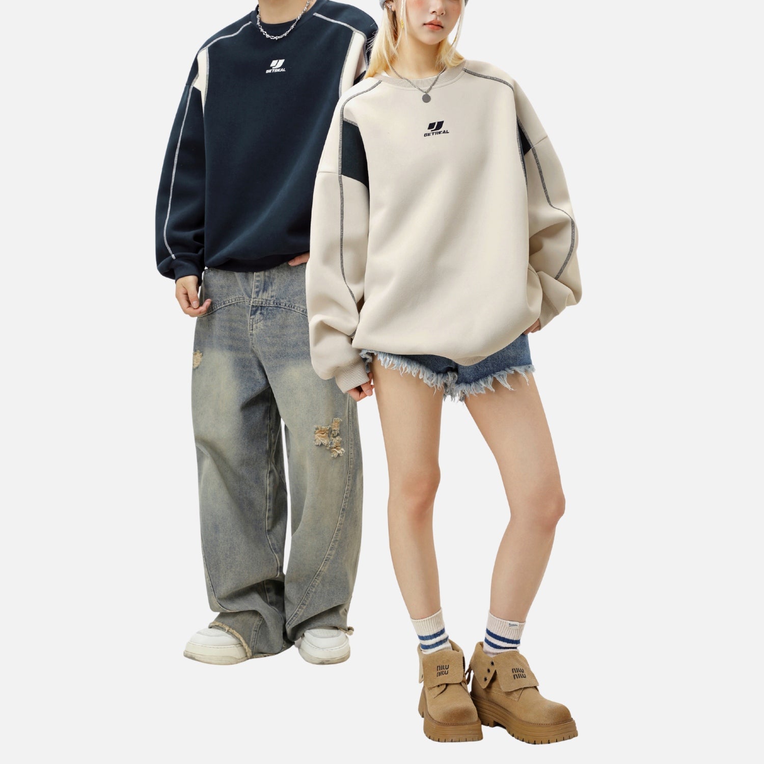 Colorblock Stitch Heavyweight Sweatshirt