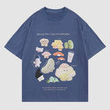 Cartoon Animal Pattern Printed Tee