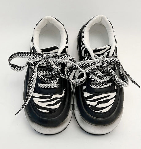 Zebra Printed Skate Shoes