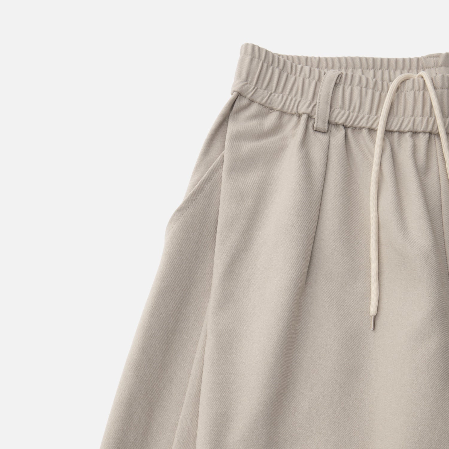 Draped Pleated Straight-Leg Trousers