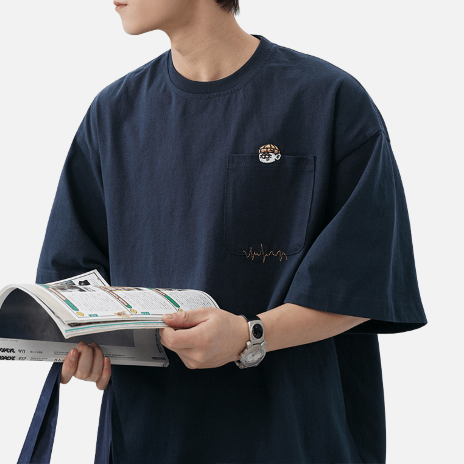 Retro Embroidery Cotton T-Shirt