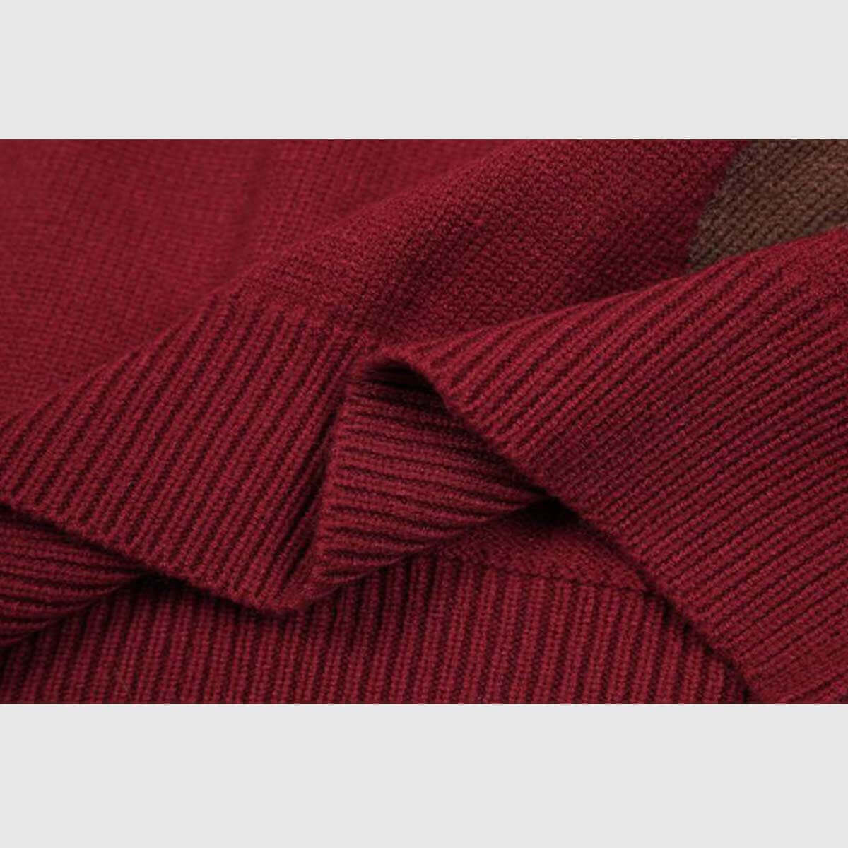 Weihnachtspullover mit Rentier-Strick