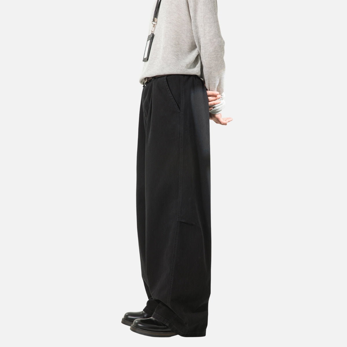 Japanese Vintage Pleated Straight-Leg Pants