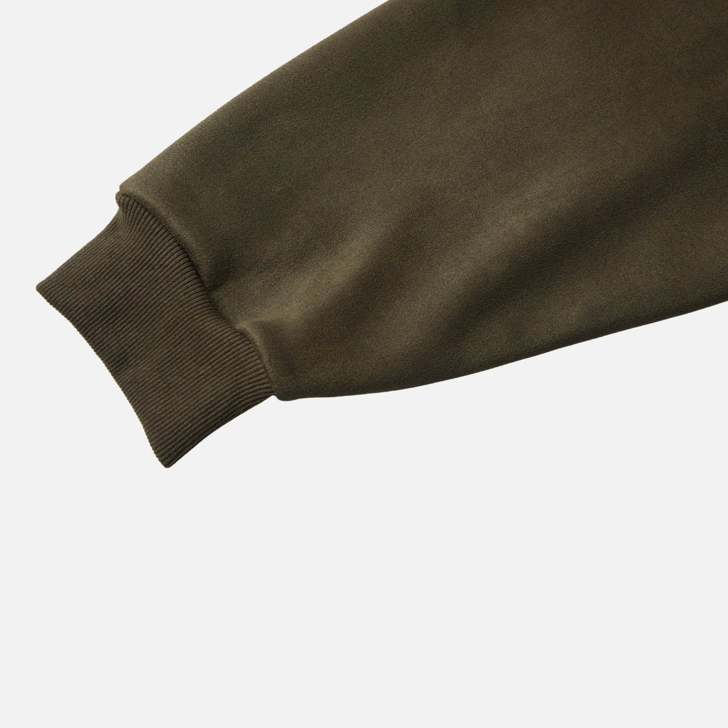 Suede-Texture Embroidered Sweatshirt