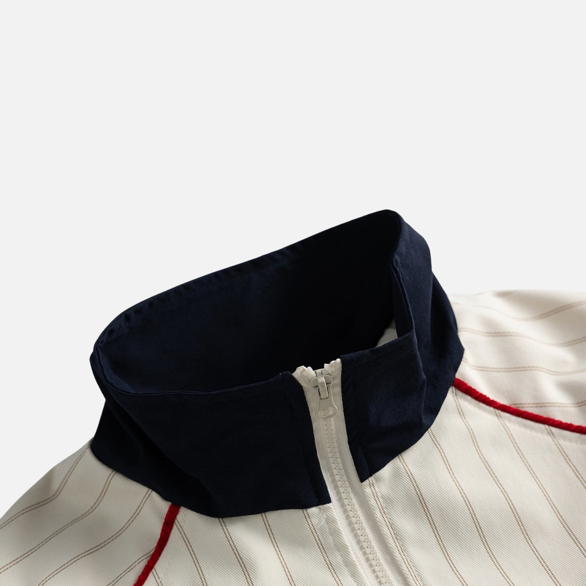 Vintage Striped Colorblock Utility Jacket