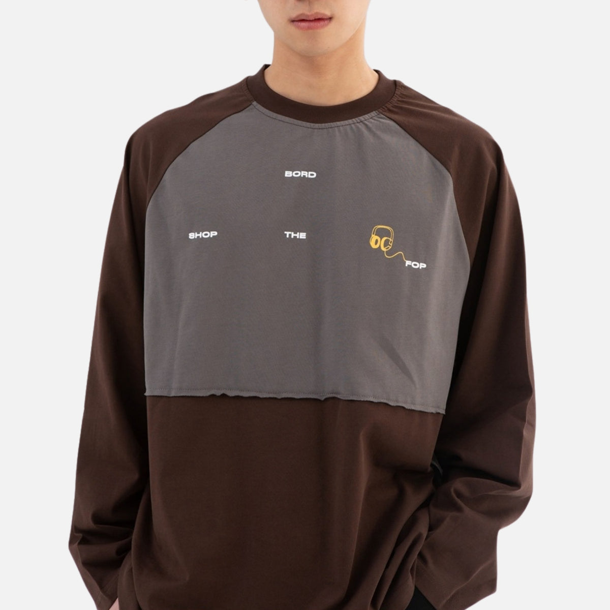 Japanese Colorblock Long Sleeve Tee