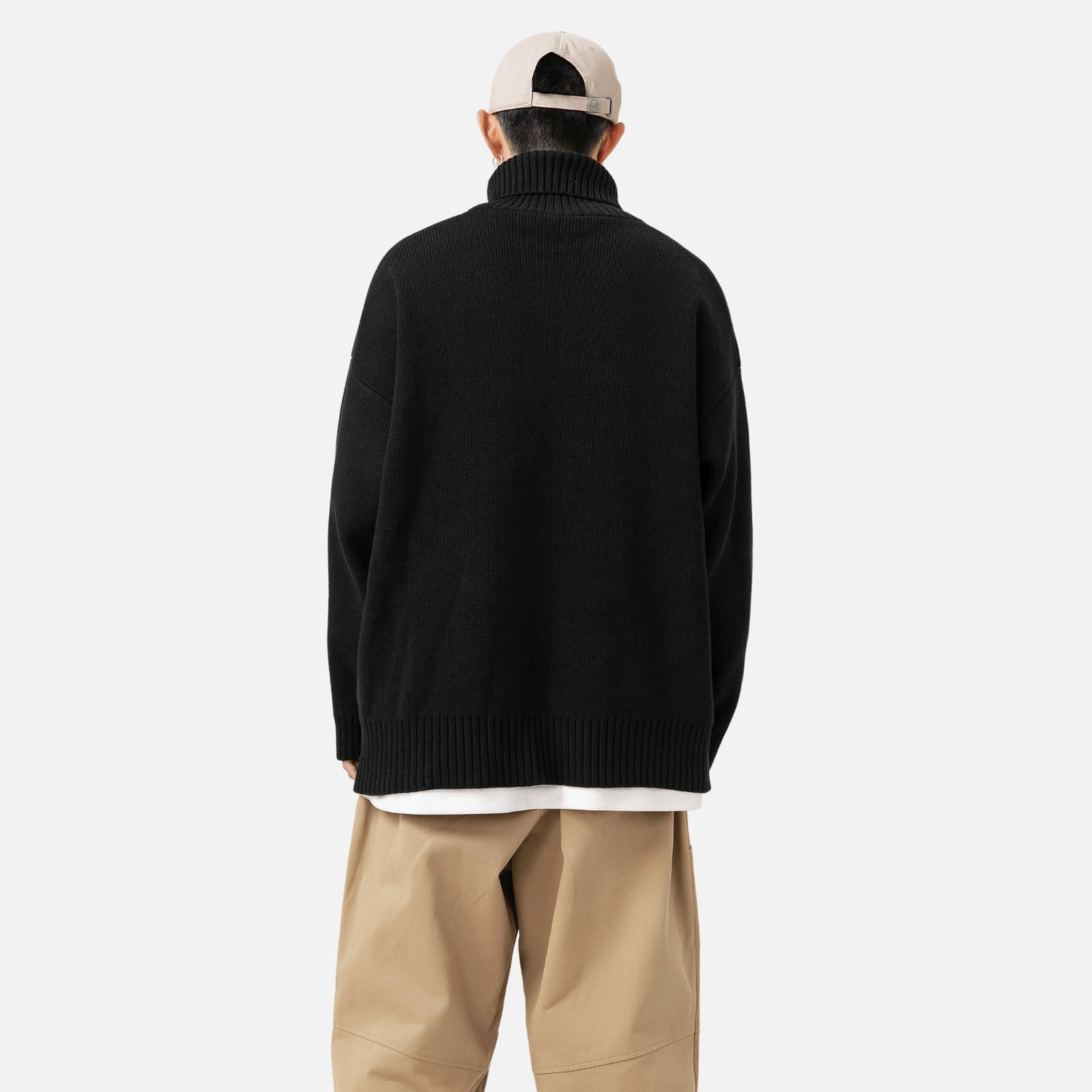 Grobstrick-Rollkragenpullover