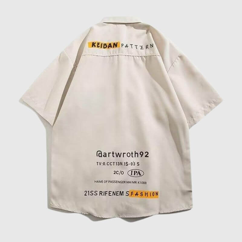 Lässiges Hemd mit Smiley-Buchstaben