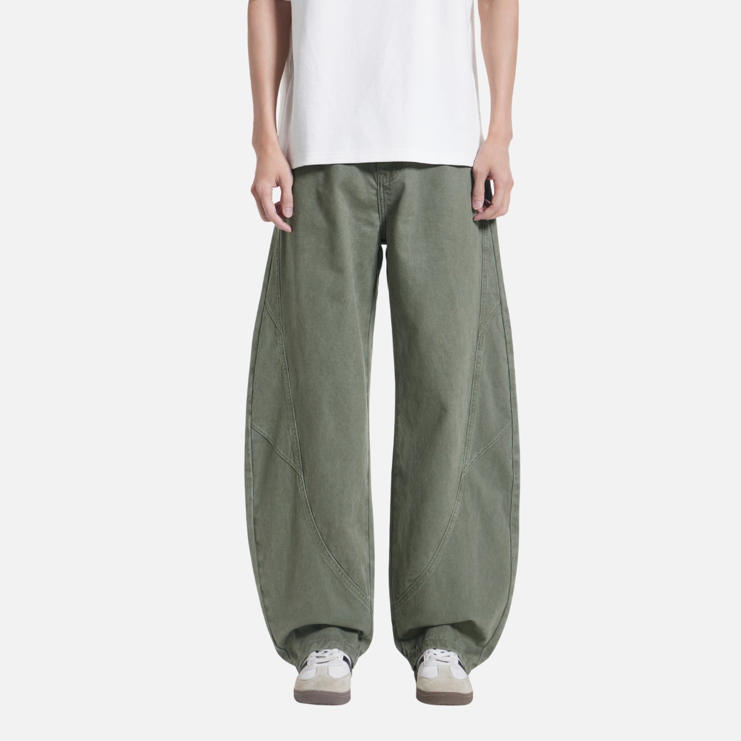 Vintage Washed Cotton Baggy Pants