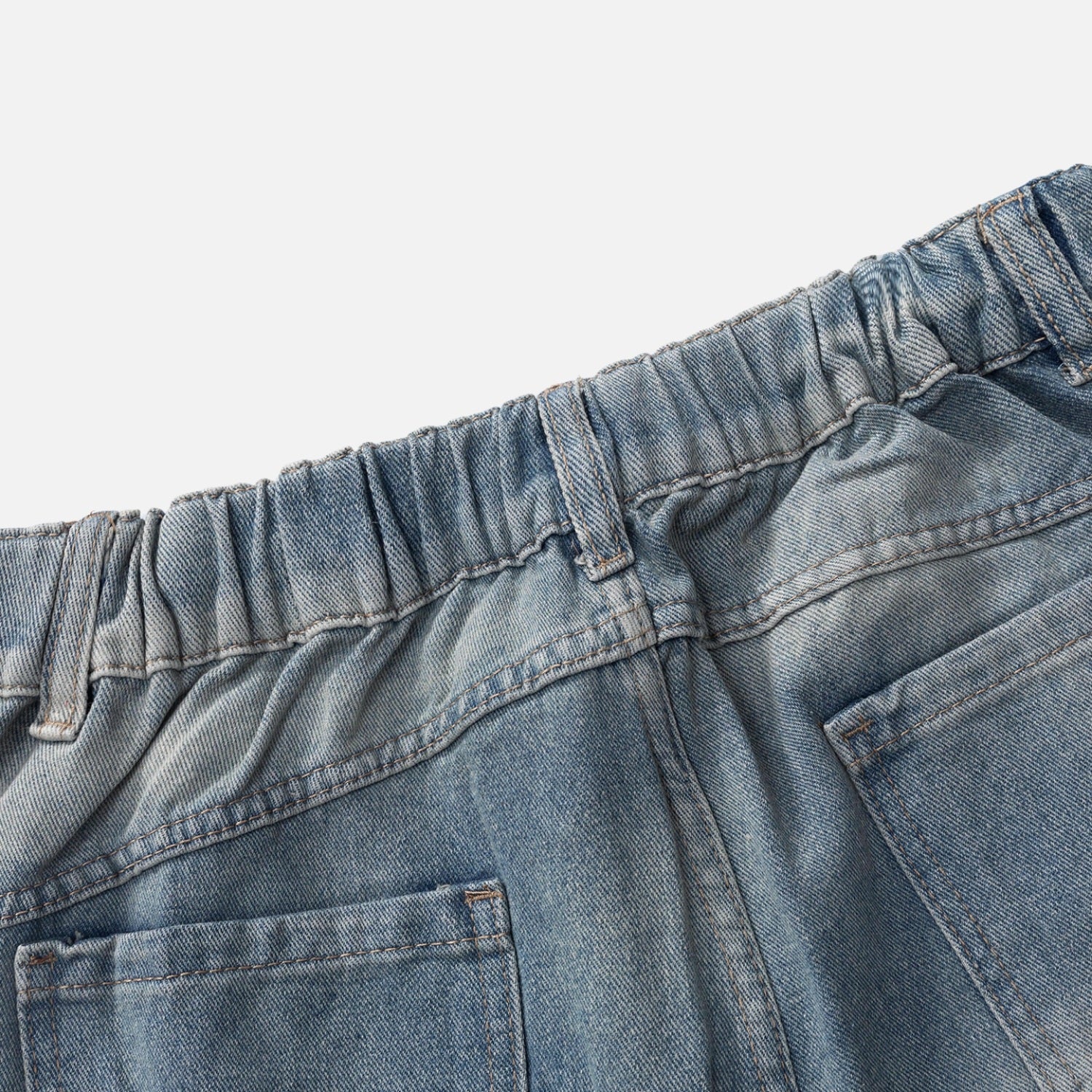 Vintage Washed Panel Baggy Jeans