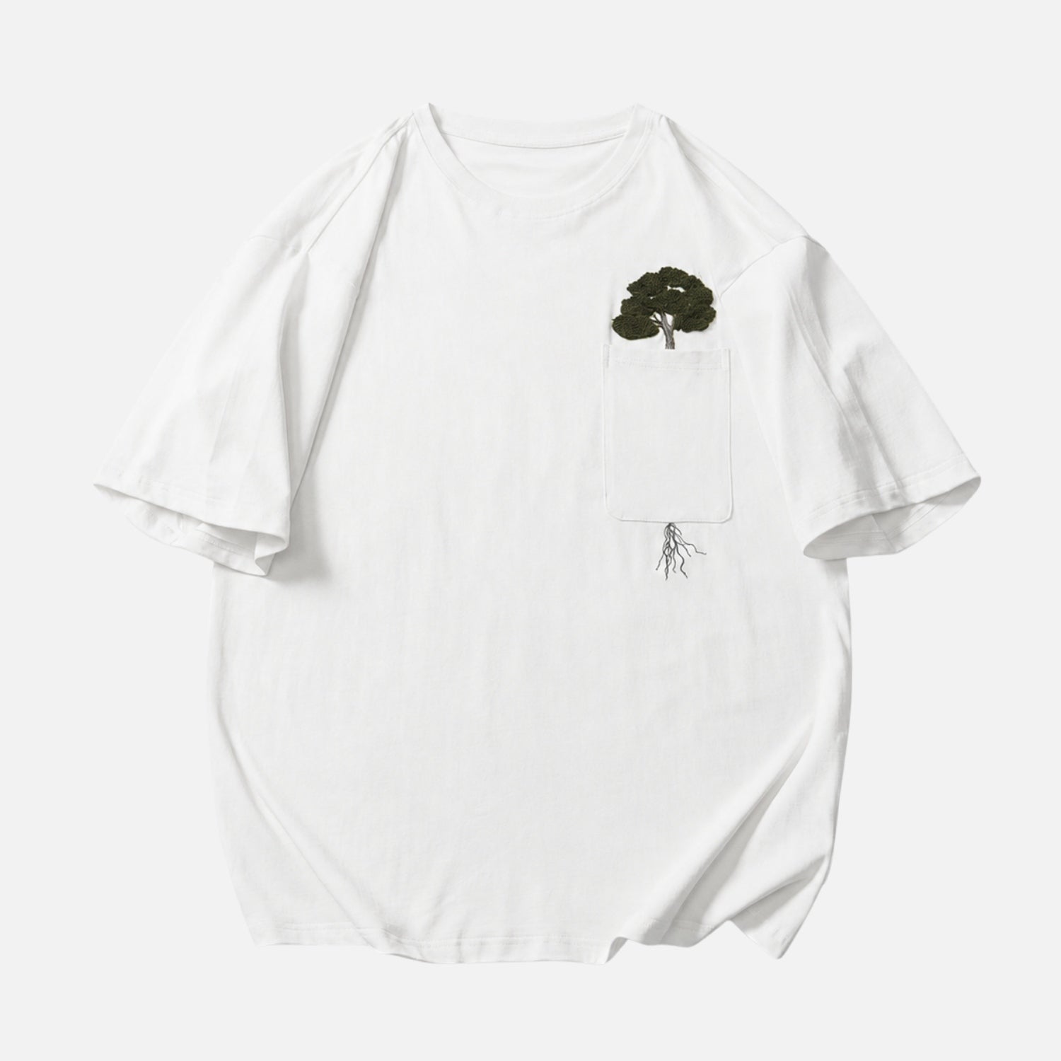 Creative Tree Embroidered Graphic Tee