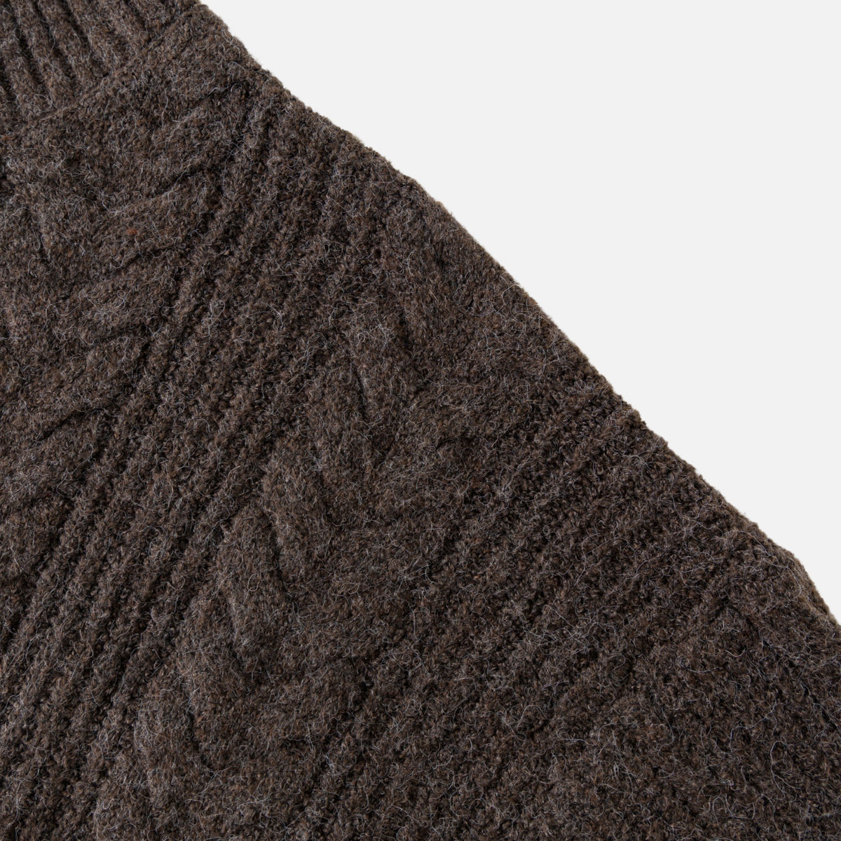 Vintage Cable Knit Zip-Up Sweater