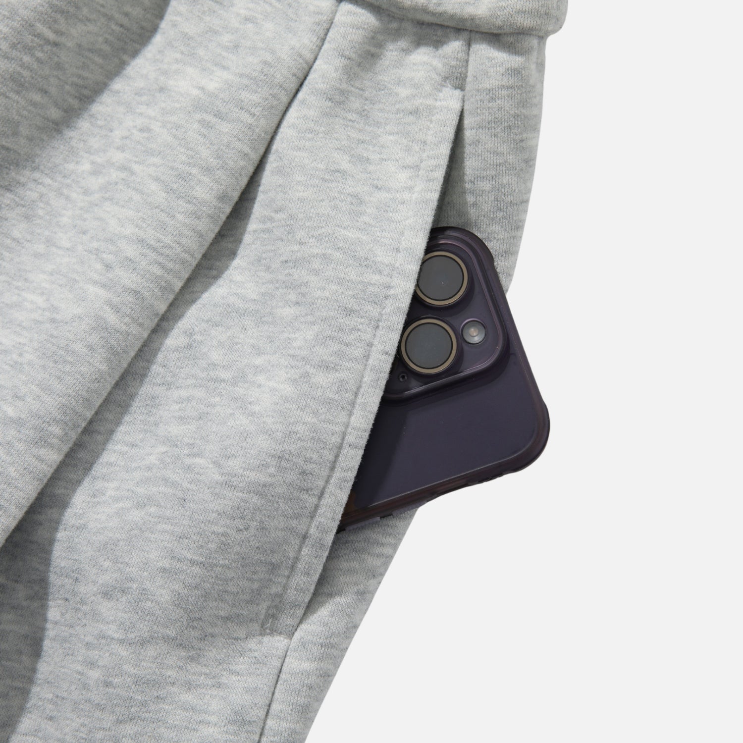 Pleated Straight Sweatpants