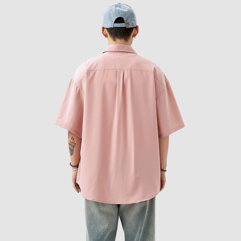 Solid Color Drape Shirts