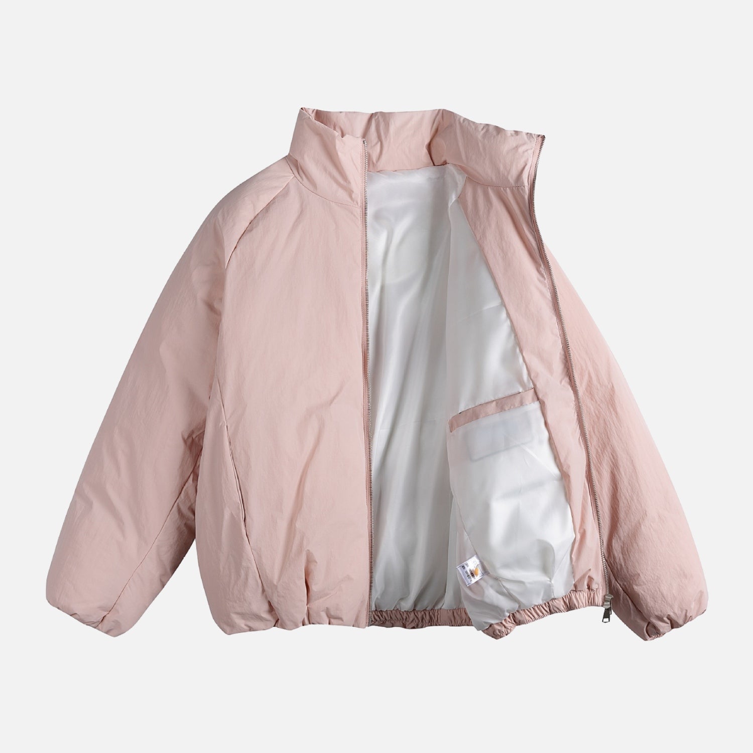 Chaqueta acolchada minimalista con cuello alto