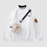 Unique Design  Fleece Hoodie +Teddy Bear Bag