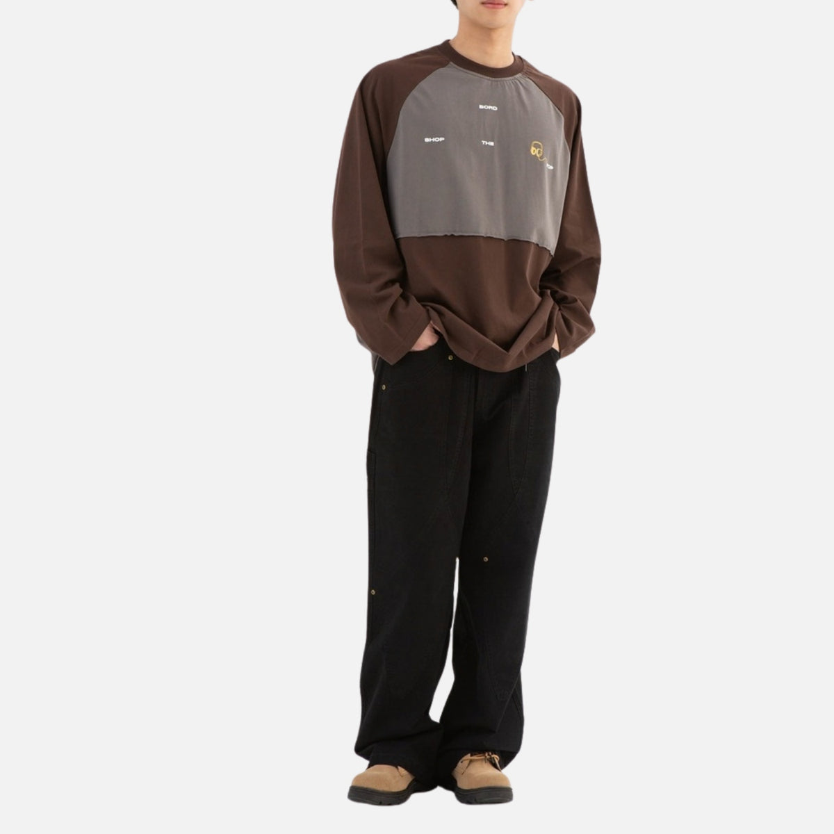 Japanese Colorblock Long Sleeve Tee
