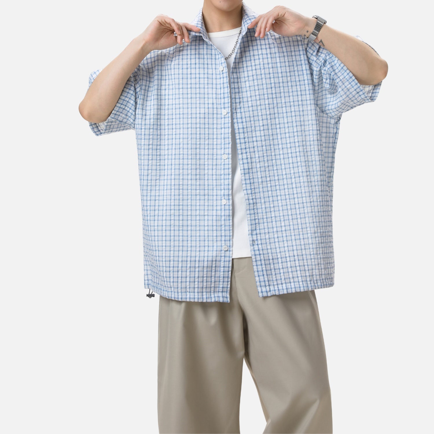 Colorblock Plaid Shirt