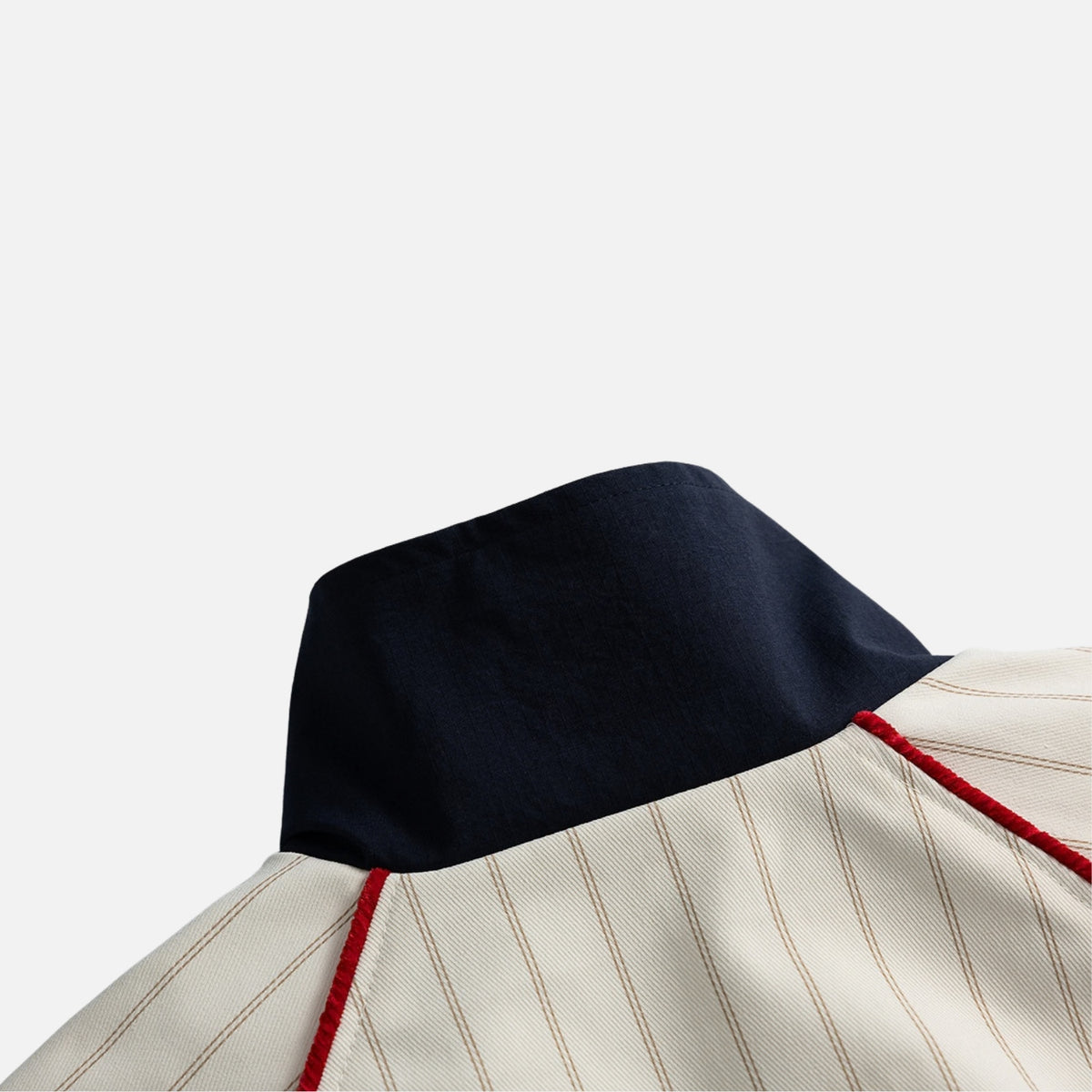 Vintage Striped Colorblock Utility Jacket