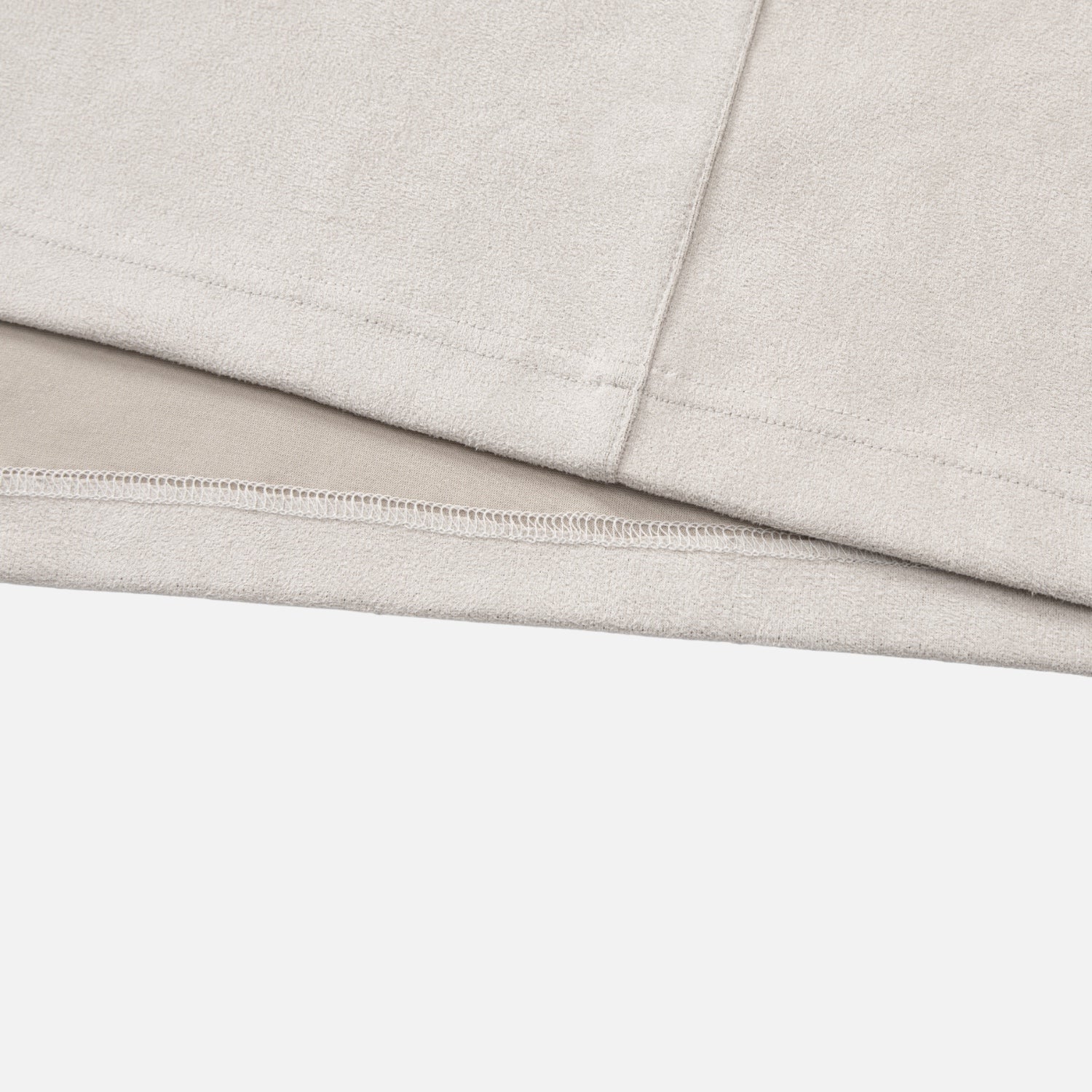 Paneled Faux Suede Short Sleeve Tee