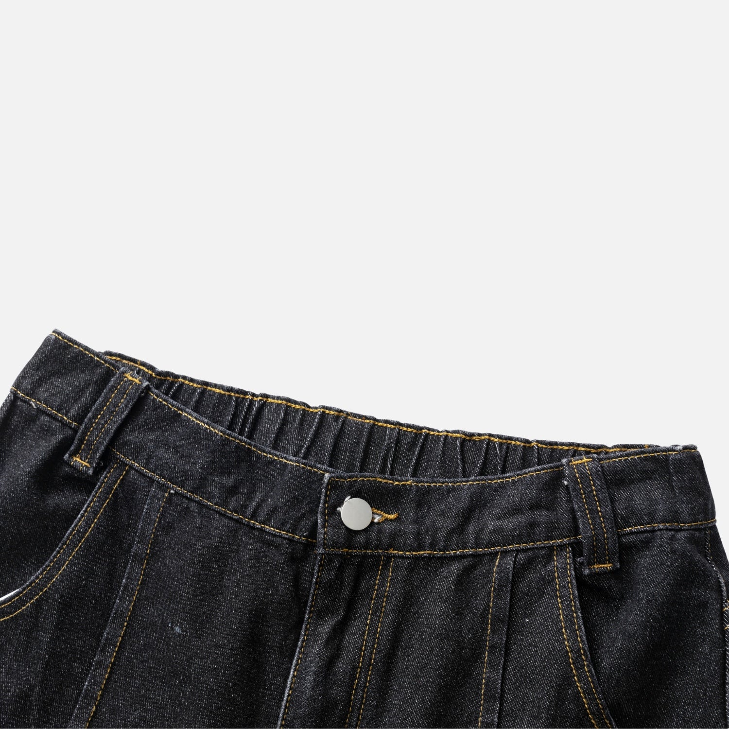 Vintage Contrast-Stitch Straight Jeans