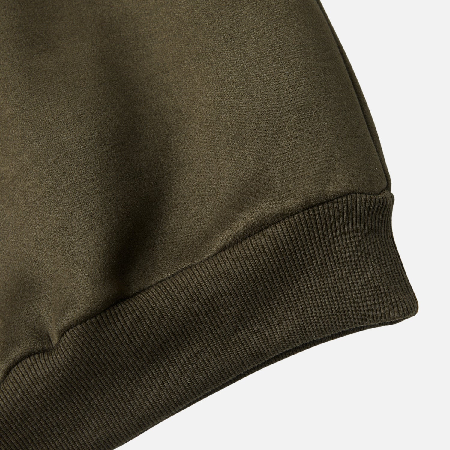 Suede-Texture Embroidered Sweatshirt