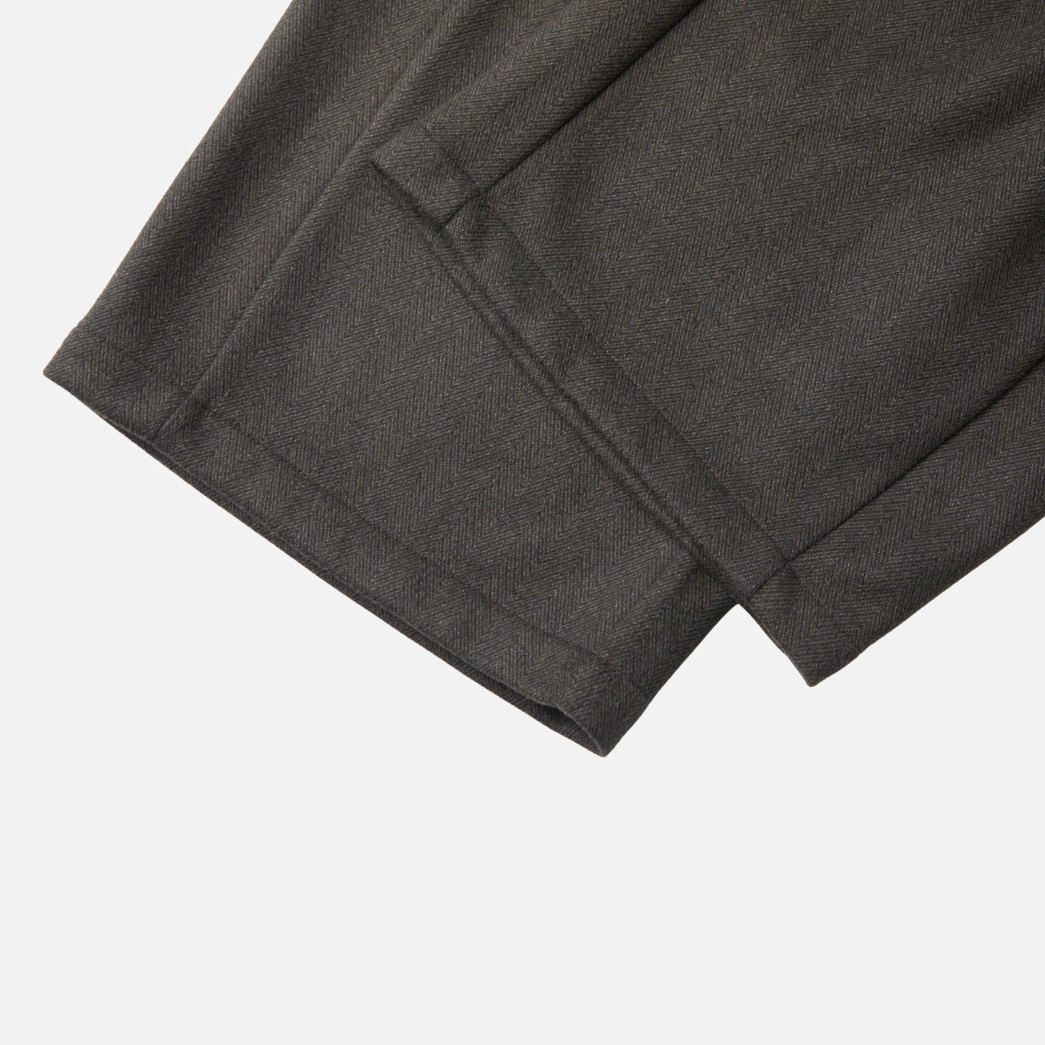 Faux Wool Textured Straight-Leg Pants