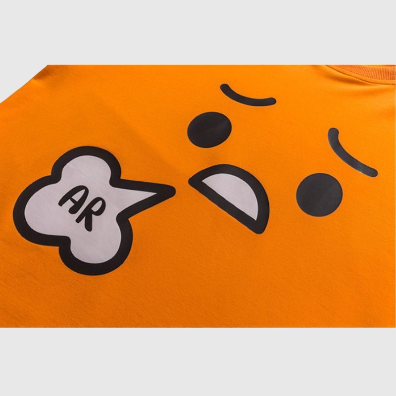 Cartoon Emoticon Printed Tee