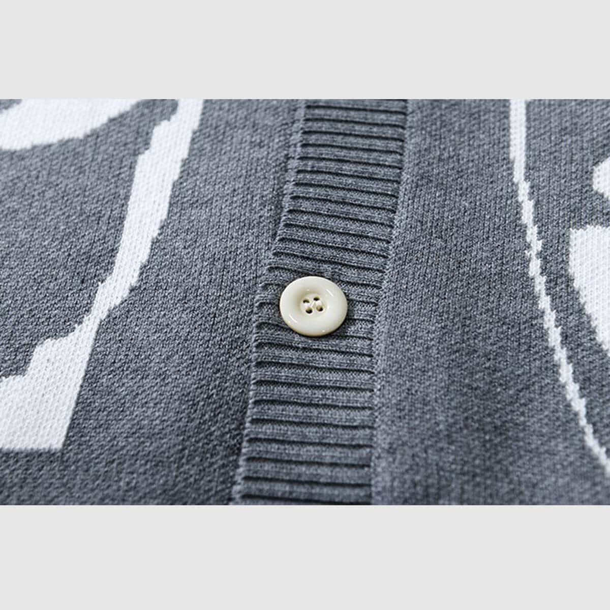 Strickjacke mit Lazy-Cat-Muster