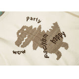 Cartoon Dinosaur Printed Sweater