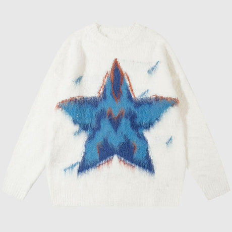 Star Pattern Printed Pullover