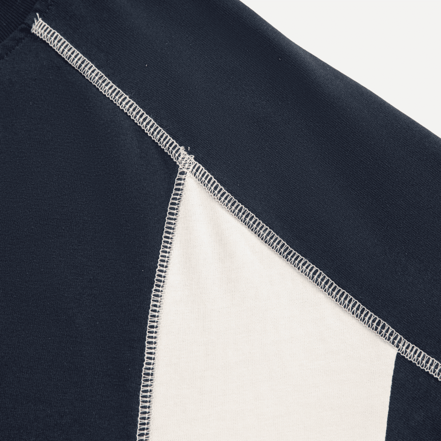 Camiseta de algodón bordada colorblock