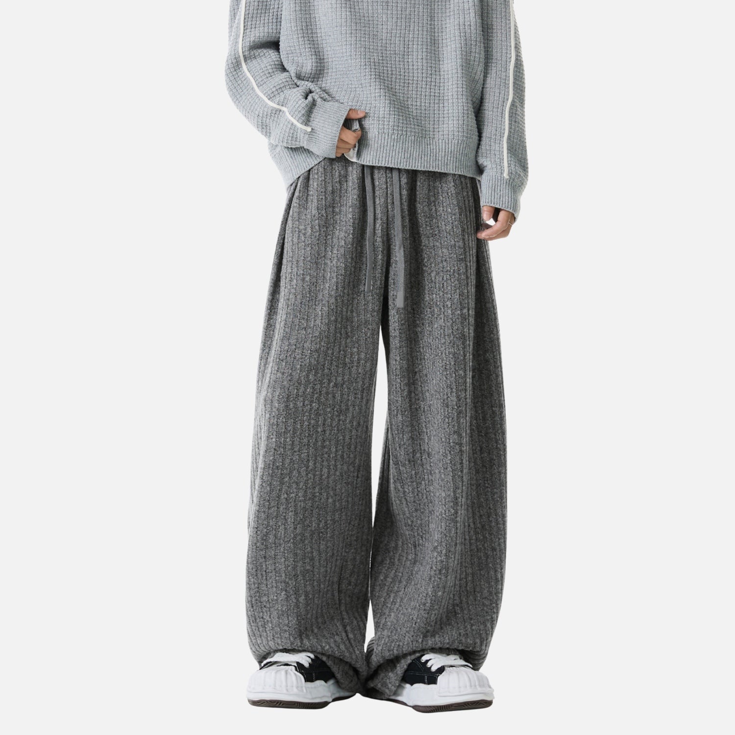 Textured Fleece Relaxed Sweatpants