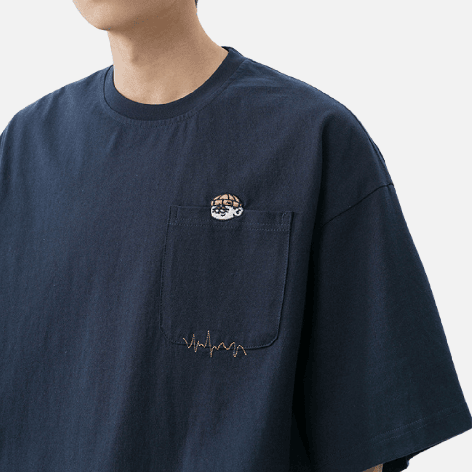 Retro Embroidery Cotton T-Shirt