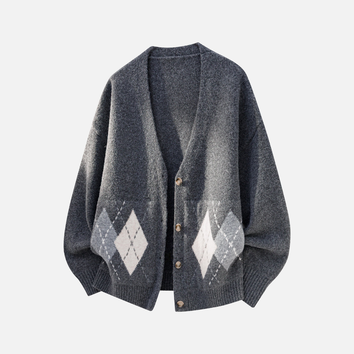 Japanese Vintage Diamond Knit Cardigan