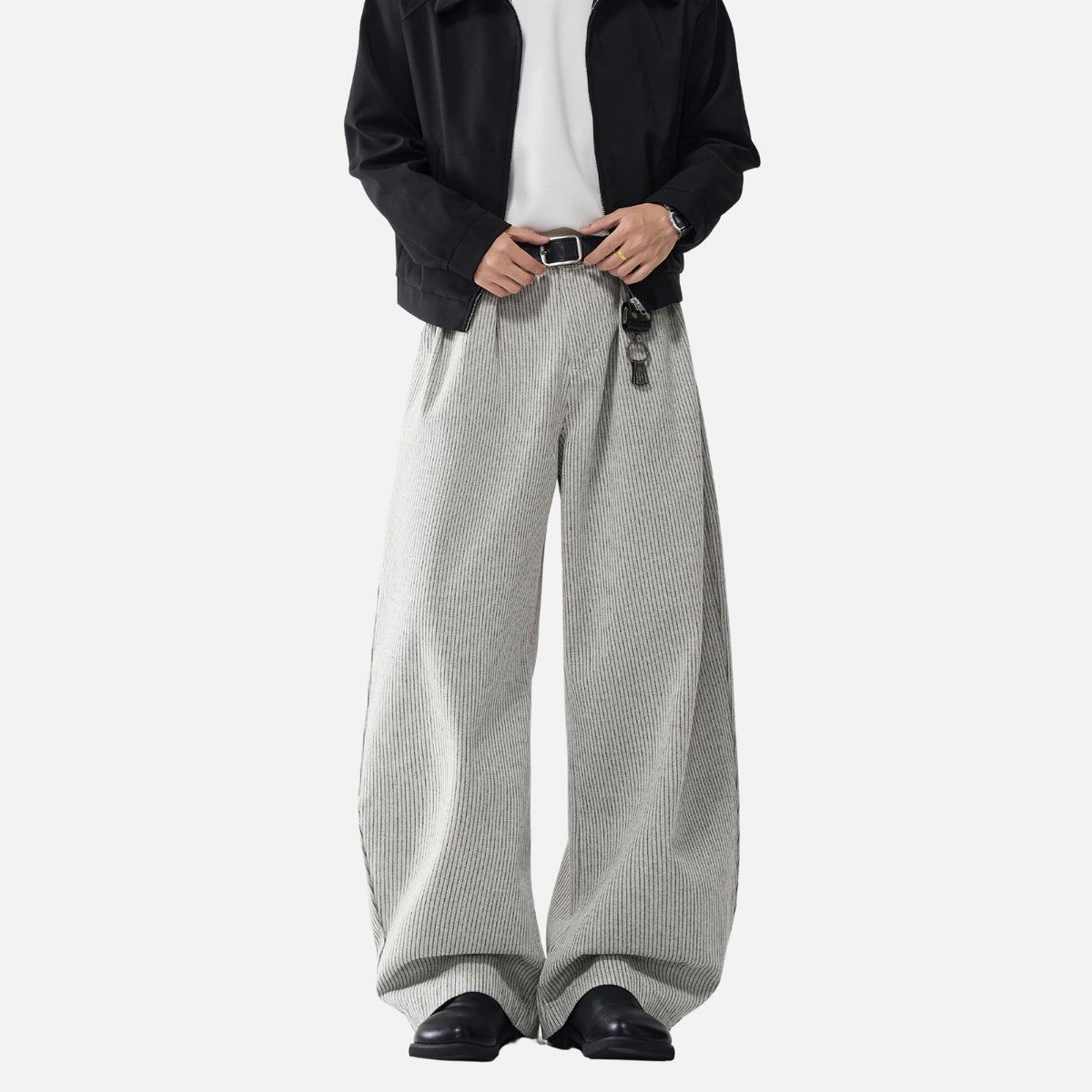 Japanese Vintage Striped Baggy Jeans