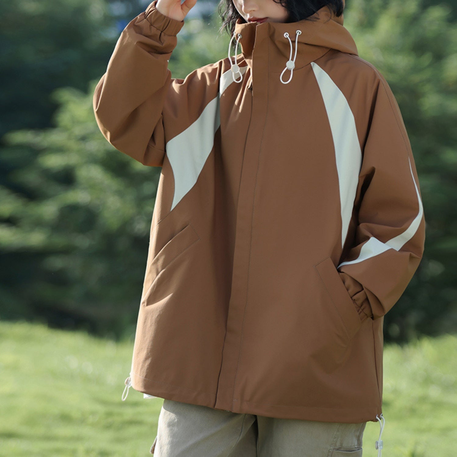 Minimal Wind-Resistant Hooded Jacket