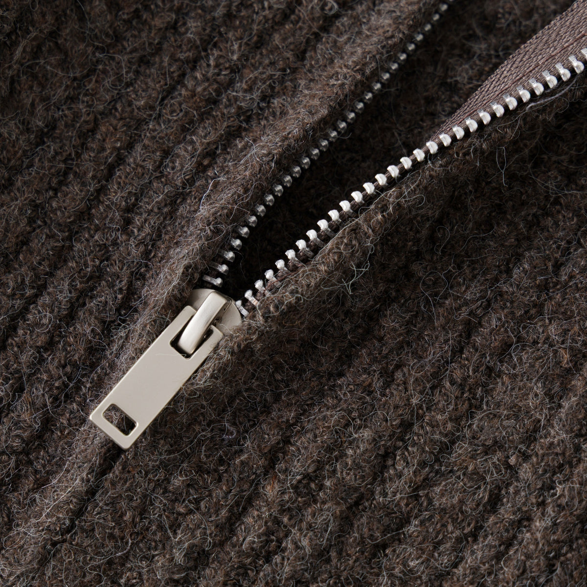 Vintage Cable Knit Zip-Up Sweater