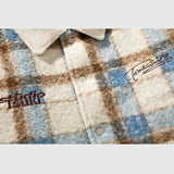 Sherpa Fleece Plaid Coat