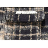 Ins Woolen Grid Pattern Baggy Jacket