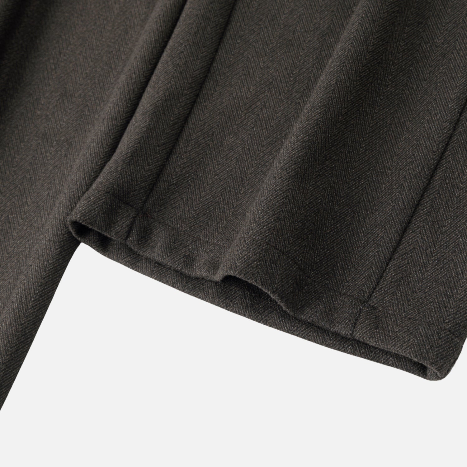 Faux Wool Textured Straight-Leg Pants